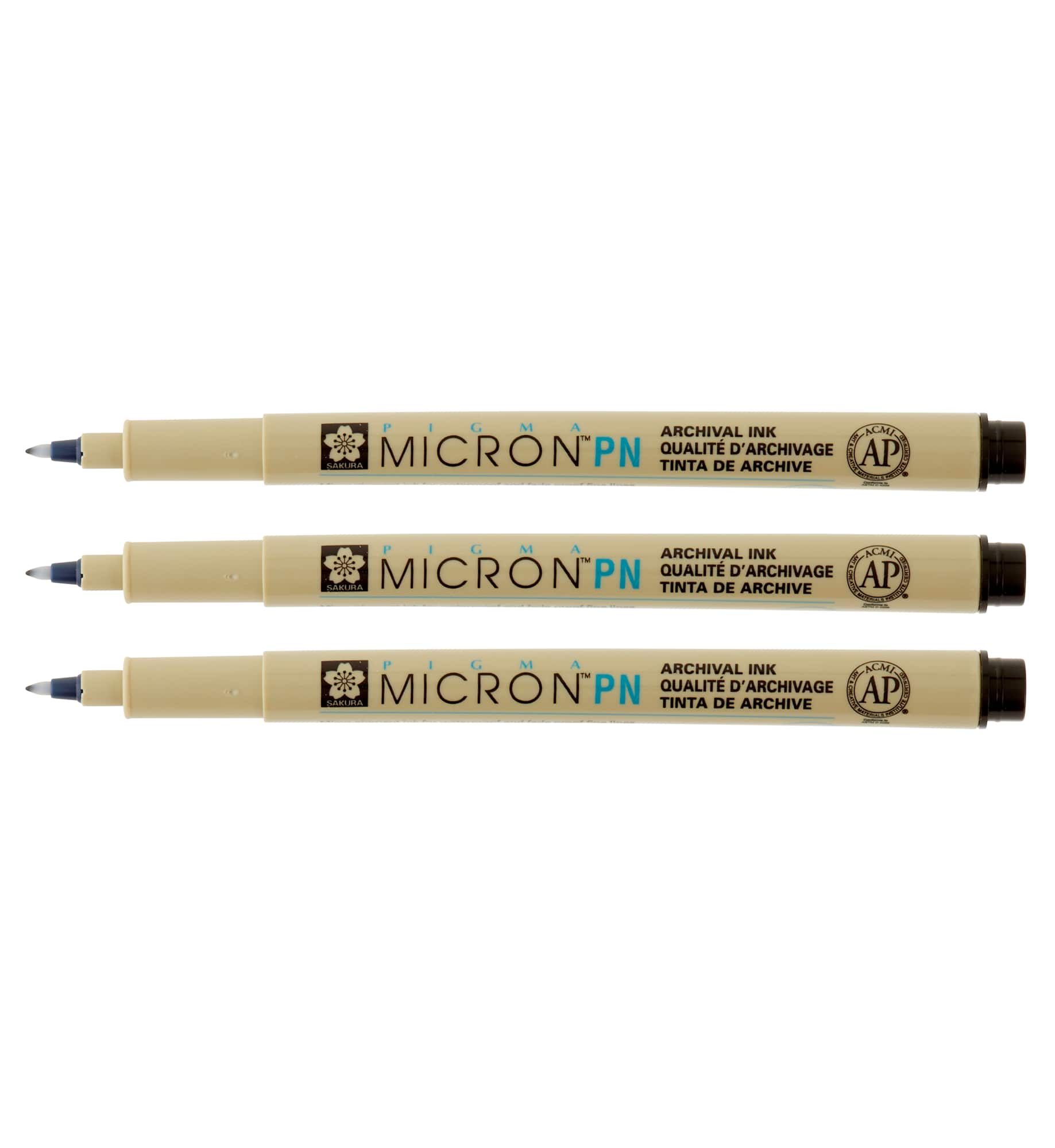 Pigma® Micron™ PN Durable Plastic Nib Black Pens, 3ct